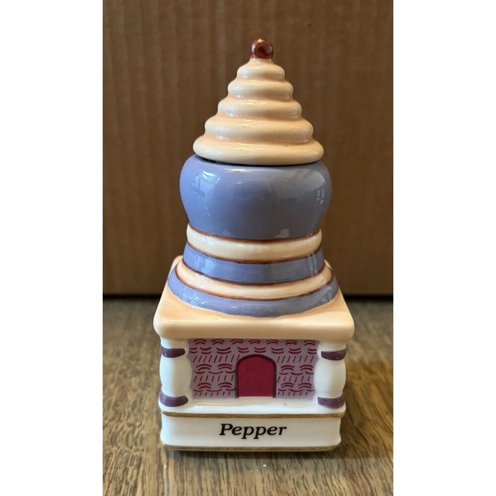 Danbury Mint Spices of the World Spice Jar PEPPER Thailand Thai Temple